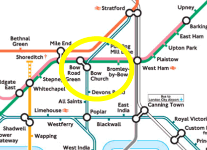 Location of nearby stations